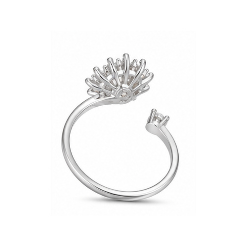 Silver tone Large crystal Ring - Image 4