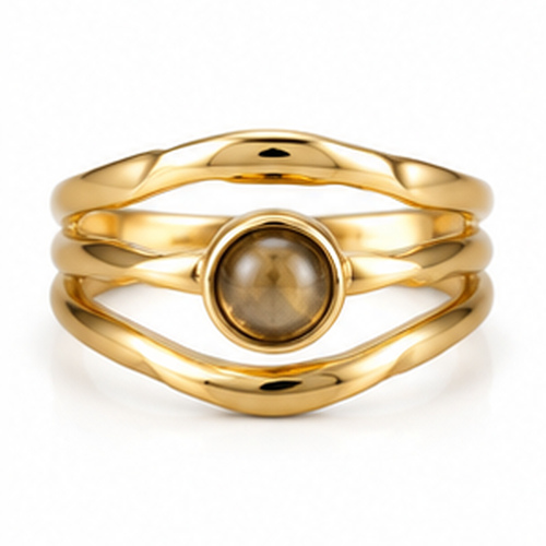 Gold Sculpted Ring