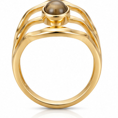 Gold Sculpted Ring - Image 6
