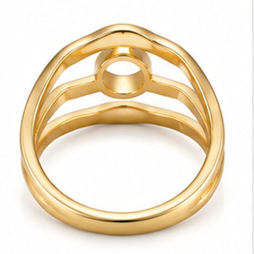 Gold Sculpted Ring - Image 4