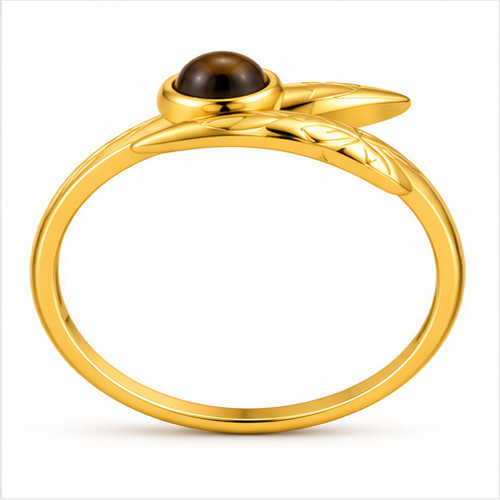 Gold Sculpted Ring - Image 2
