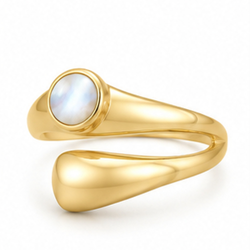 Gold Colored stone Ring - Image 4
