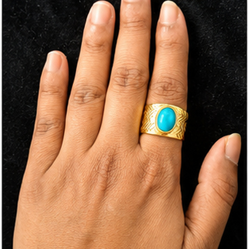 Gold Colored stone Ring - Image 7