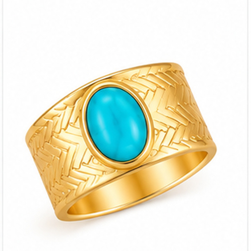 Gold Colored stone Ring - Image 2