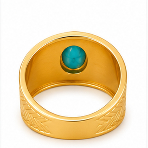 Gold Colored stone Ring - Image 4