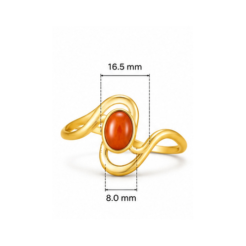 Gold Colored stone Ring - Image 4