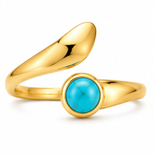 Gold Colored stone Ring - Image 2