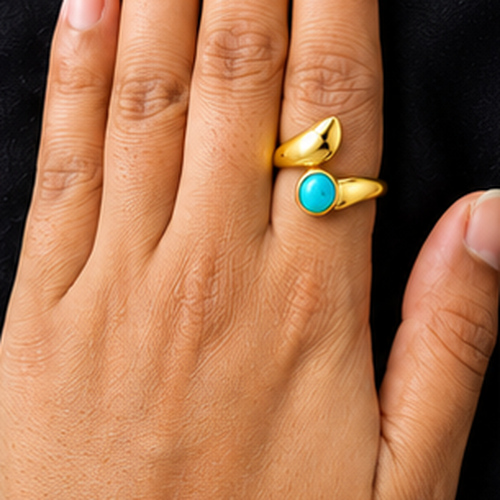 Gold Colored stone Ring - Image 7
