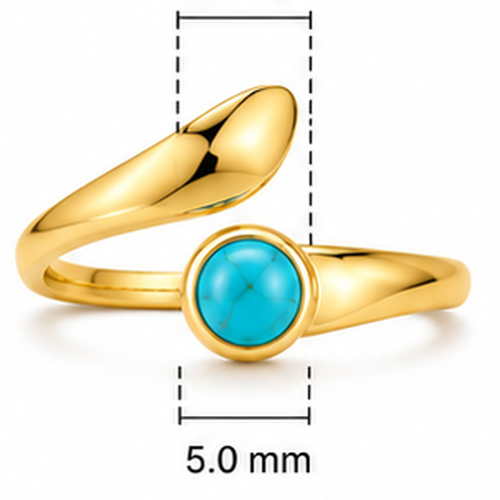 Gold Colored stone Ring - Image 6