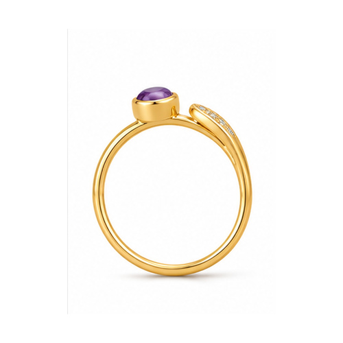 Gold Sculpted Ring - Image 4