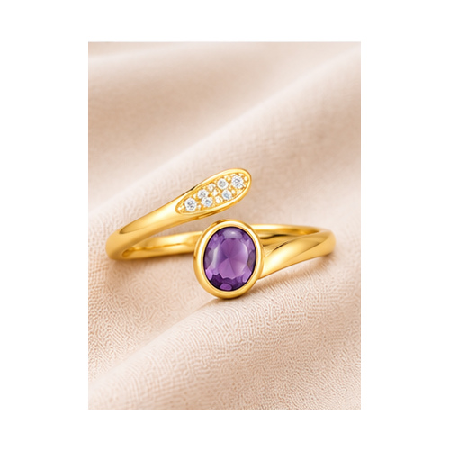 Gold Sculpted Ring - Image 2
