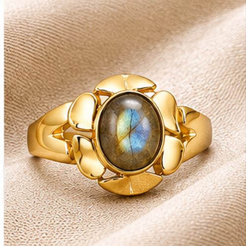 Gold Sculpted Ring - Image 3