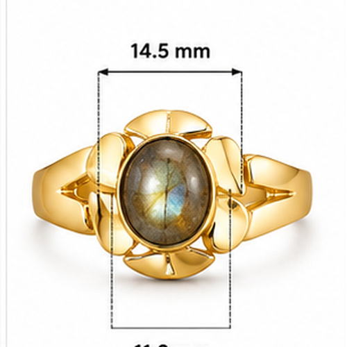 Gold Sculpted Ring - Image 8