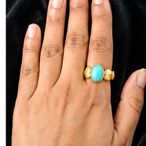 Gold Colored stone Ring - Image 7