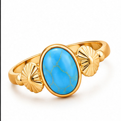 Gold Colored stone Ring - Image 6
