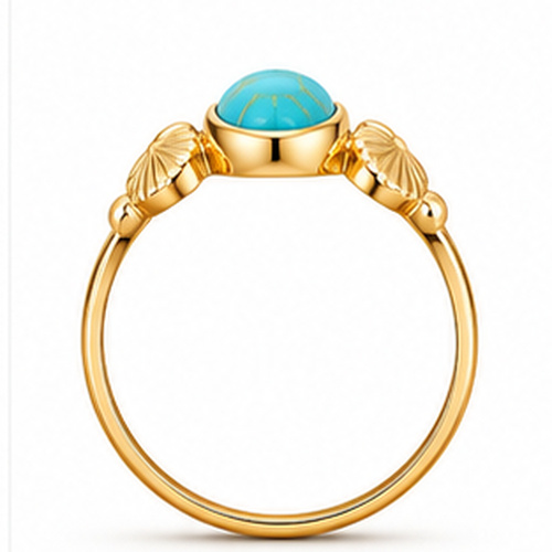 Gold Colored stone Ring - Image 5