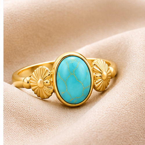 Gold Colored stone Ring - Image 4