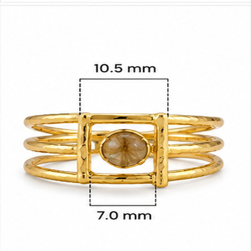 Gold Sculpted Ring - Image 4