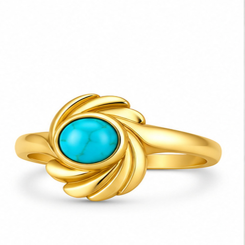 Gold Colored stone Ring