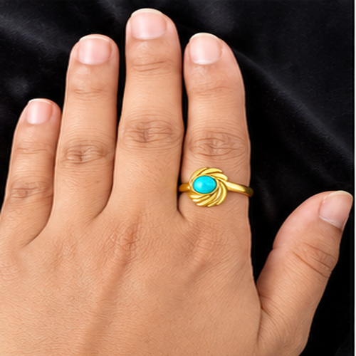 Gold Colored stone Ring - Image 4