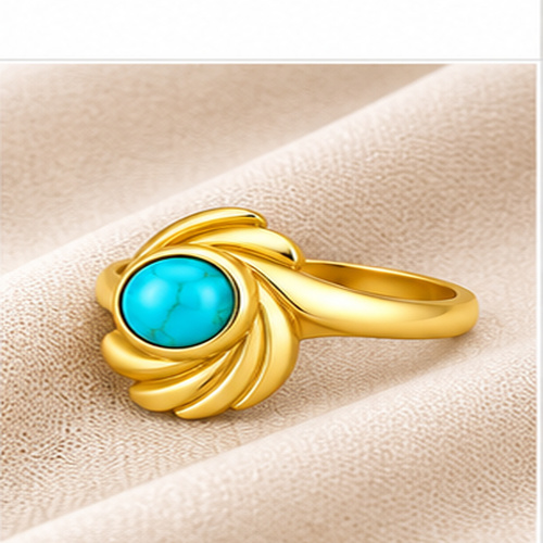 Gold Colored stone Ring - Image 5