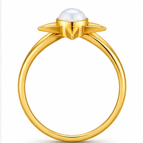 Gold Decorative fashion design Ring - Image 4