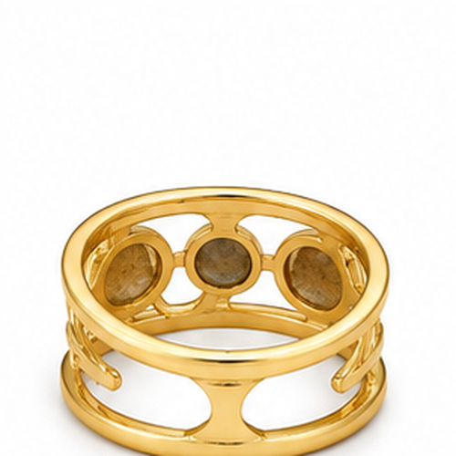 Gold Sculpted Ring - Image 5