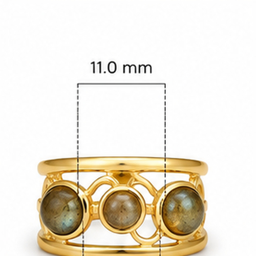 Gold Sculpted Ring - Image 7