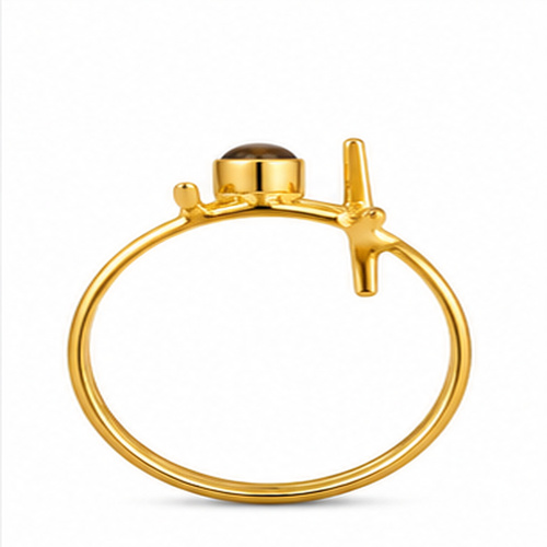 Gold Sculpted Ring - Image 4