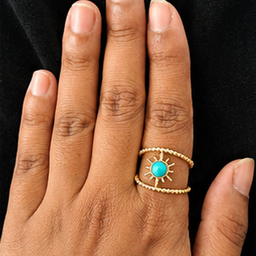 Gold Colored stone Ring - Image 5