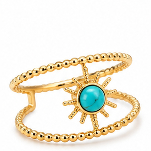 Gold Colored stone Ring - Image 4