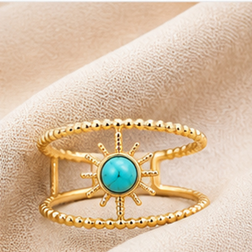Gold Colored stone Ring - Image 2