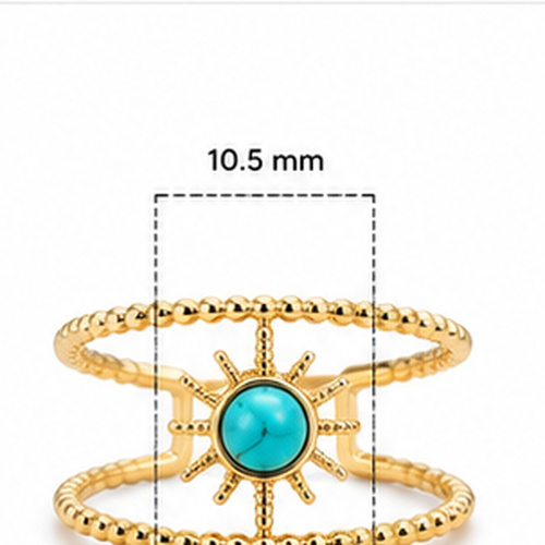 Gold Colored stone Ring - Image 7