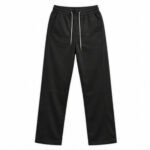 Men's Black Straight relaxed Basic Track Pant