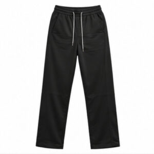 Men's Black Straight relaxed Basic Track Pant