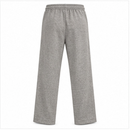 Men's Grey Melange Regular Basic Track Pant - Image 4