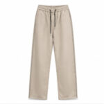 Men's Beige Relaxed Wide leg Wide-Leg Track Pant