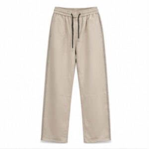 Men's Beige Relaxed Wide leg Wide-Leg Track Pant