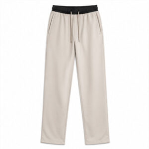 Men's Off White Relaxed Wide leg Wide-Leg Track Pant