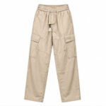 Men's Beige Relaxed Cargo Track Pant