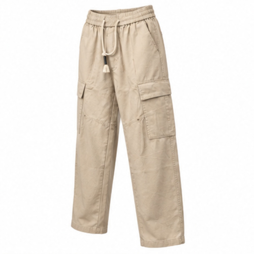 Men's Beige Relaxed Cargo Track Pant - Image 5