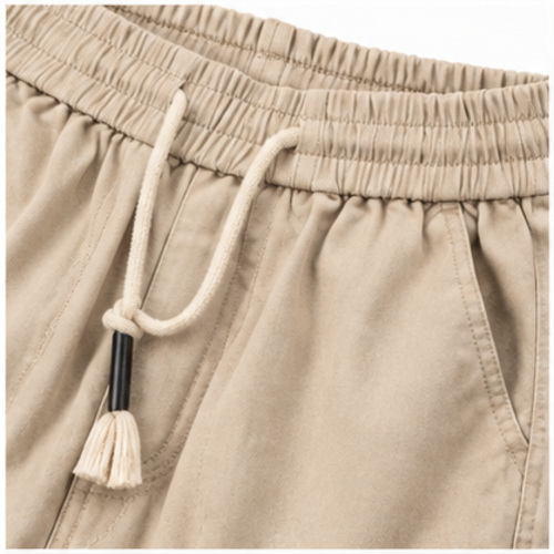 Men's Beige Relaxed Cargo Track Pant - Image 7