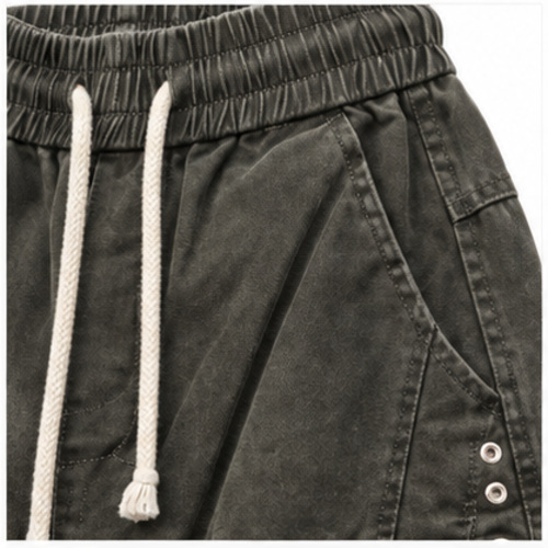 Men's Charcoal Grey Relaxed Cargo Track Pant - Image 4
