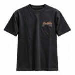 Men's Black Round Neck Short Sleeve Minimal chest graphic T-Shirt