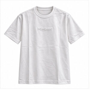 Men's White Round Neck Short Sleeve Minimal T-Shirt