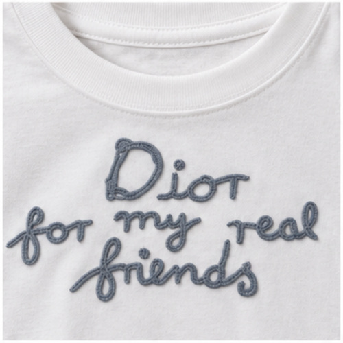Men's White Round Neck Short Sleeve Script typography T-Shirt - Image 6
