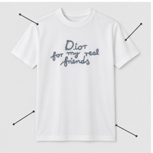 Men's White Round Neck Short Sleeve Script typography T-Shirt - Image 7