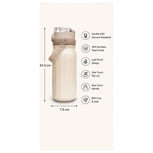 Beige Carry-Loop Travel Tumbler - Image 4