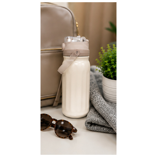 Beige Carry-Loop Travel Tumbler - Image 5