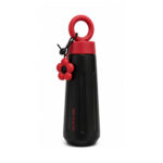 Black Red Sports Bottle with Ring Handle